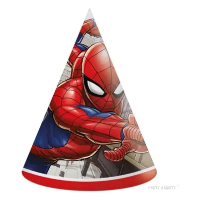 Czapeczki papierowe "Spiderman Crime Fighter", Procos, 6 szt