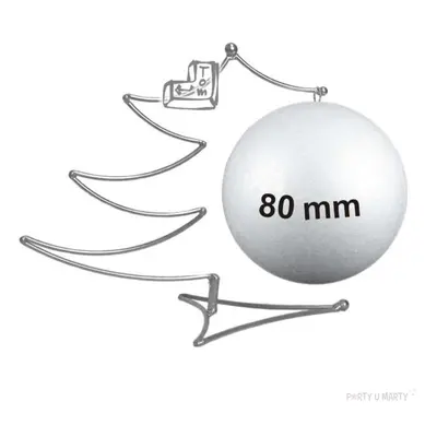 Stojak do bombki CHOINKA  80 mm srebrny