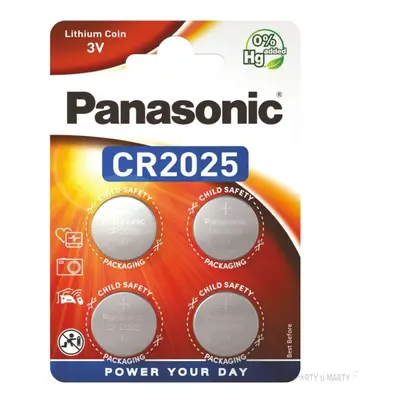 Bateria "CR2025 Panasonic Lithium", 4 szt