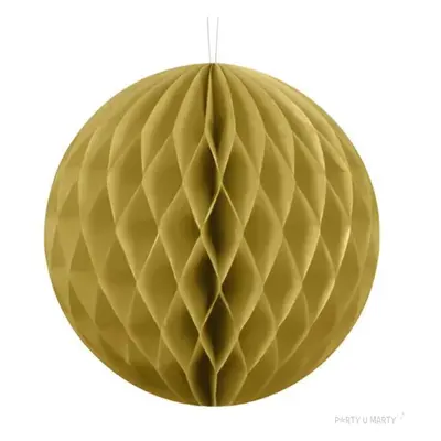 Dekoracja "Honeycomb Kula", złoty, PartyPal, 20 cm