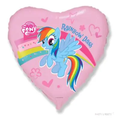 Balon foliowy "Rainbow Dash", różowy, Flexmetal, 18", HRT