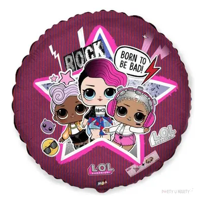 Balon foliowy "LOL Suprise - Born to be Bad", Flexmetal, 18", RND