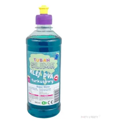 Klej PVA "Slime", turkusowy, Tuban, 500 ml