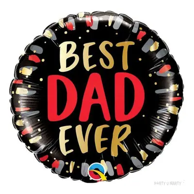 Balon foliowy "Dzień Ojca - Best Dad Ever", Qualatex, 18", RND