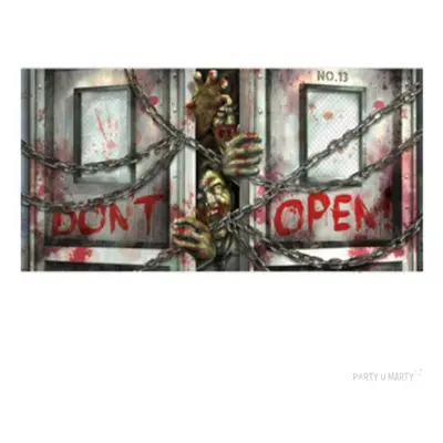 Dekoracja foliowa "Zombies Dont Open", 160x85 cm