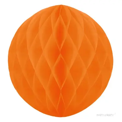 Dekoracja "Honeycomb Kula", pomarańczowy, PartyPal, 20 cm