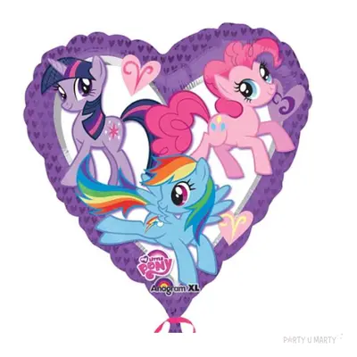 Balon foliowy "Kucyki Pony", Amscan, 18", HRT