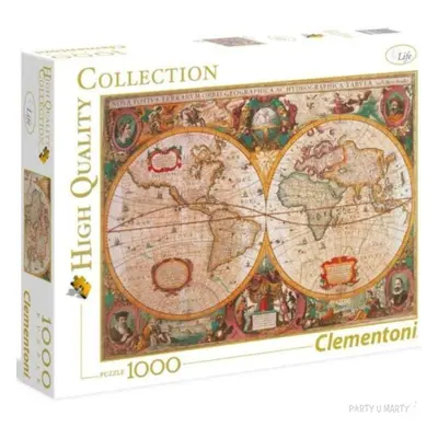 Puzzle "High Quality Collection - Antyczna Mapa", Clementoni, 1000 elementów