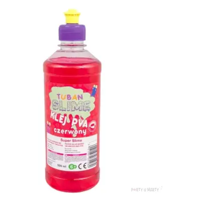 Klej PVA "Slime", czerwony, Tuban, 500 ml