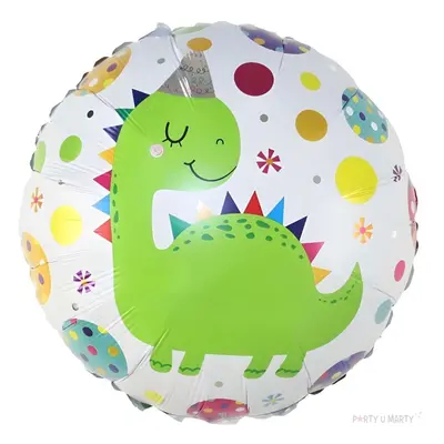 Balon foliowy "Dinozaur w czapeczce", Godan, 18", RND