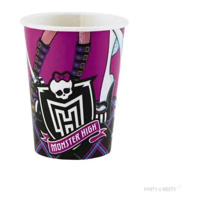 Kubeczki papierowe 266 ml, "Monster High", 8 szt