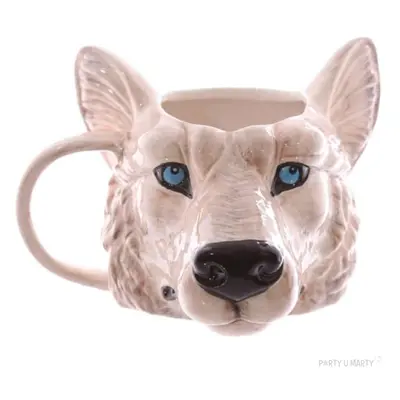 Kubek "Głowa wilka 3D", beżowy, Kemiś, 650 ml