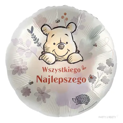Balon foliowy "Kubuś Puchatek - Wszystkiego Najlepszego", Premioloon, 17", RND