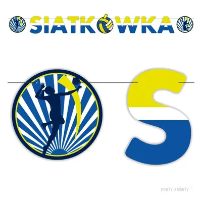 Baner "Siatkówka - to jest to!", biało-czerwony 2,5 m