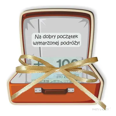 Karnet na banknot "Na dobry początek wymarzonej podróży!", 130x130 mm