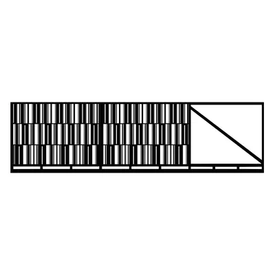 Brama przesuwna typ MODERN - 4,00 x 1,50 m