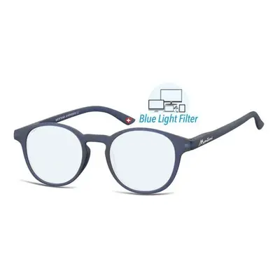 Owalne okulary do komputera Blue Light +1.00