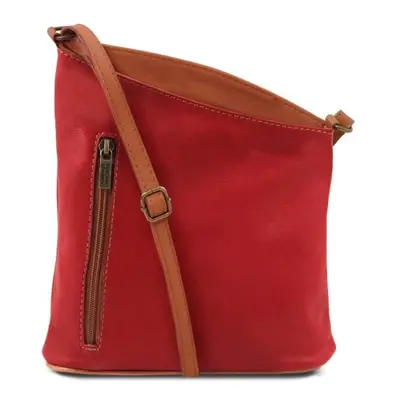 Tuscany Leather TL Bag - mała torba na ramię z miękkiej skóry - unisex, kolor czerwony TL141111