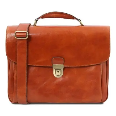 Tuscany Leather Alessandria - wielofunkcyjna skórzana torba na laptop, kolor miodowy TL142067