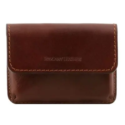 Tuscany Leather Ekskluzywne etui na wizytówki , kolor brązowy TL141378