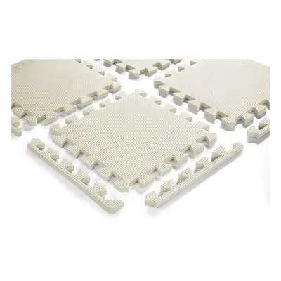 Piankowe puzzle 12szt. - piankowa mata edukacyjna 120 x 90 x 1.2cm z obrzeżem - różowa