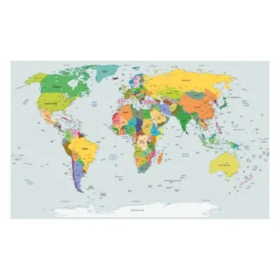 Fototapeta World Map Mapa Świata L flizelinowa