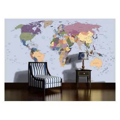 Fototapeta Polityczna MAPA ŚWIATA 368x254cm