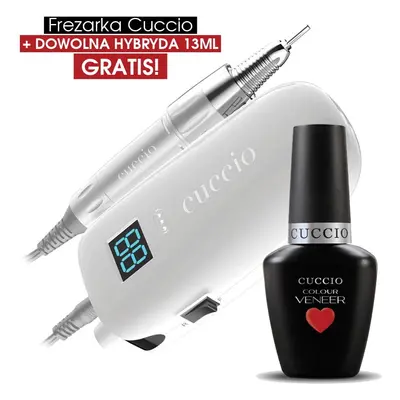 Frezarka bezprzewodowa do paznokci Cuccio Maxpro 35K + 6 frezów + dowolna hybryda Cuccio 13 ml G