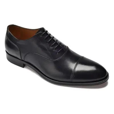 Eleganckie czarne skórzane buty męskie typu Oxford 42,5