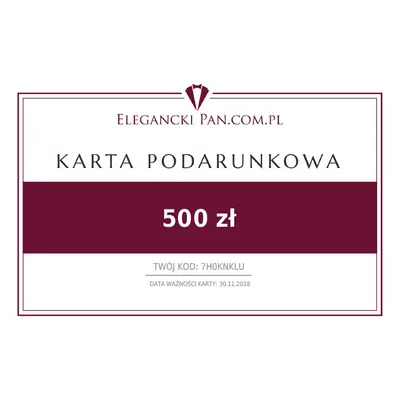 Karta podarunkowa do sklepu EleganckiPan.com.pl 500 zł