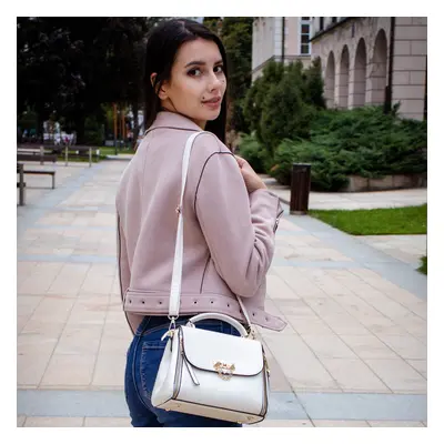 Alessio TOREBKA mała MIEJSKA kuferek DAMSKA LISTONOSZKA BRĄZ-MORELA