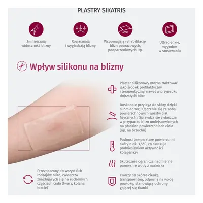 SIKATRIS okołobrodawkowy kolisty silikonowy plaster (5 szt.)