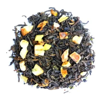 Najlepsza liściasta herbata czerwona puerh GREJPFRUTOWA mango jabłka 190g