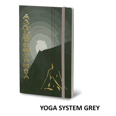 Notatnik Stifflex YOGA SYSTEM Grey, rozmiar M: 13x21 cm, 192 strony