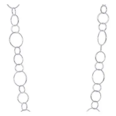 Długi naszyjnik ze srebra kółeczka 80 cm