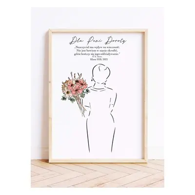Elegancki prezent na Dzień Nauczyciela - personalizowany obraz 10x15cm