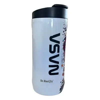 Kubek termiczny 2w1 Dr.Bacty Notus 360 ml - Biały - NASA