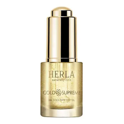 Herla - GOLD SUPREME - Złoty Liftingujący Suchy Olejek Do Twarzy Z Drobinkami 24K Złota, 15ml