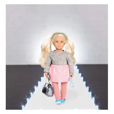 ZESTAW UBRANEK dla lalki 15 cm stylizacja srebrno-różowa Fashion Frenzy