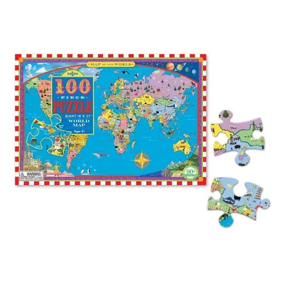 MAPA ŚWIATA puzzle 100 elementów