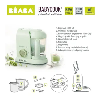 BABYCOOK MINT GREEN urządzenie wielofunkcyjne do gotowania