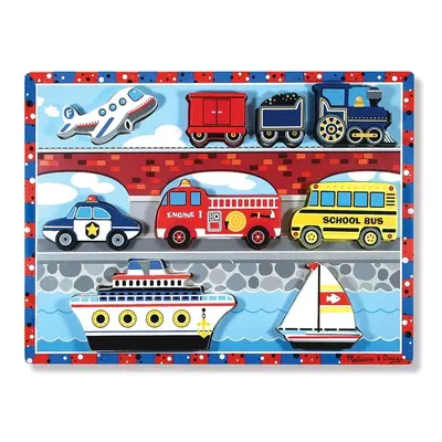 POJAZDY grube drewniane puzzle