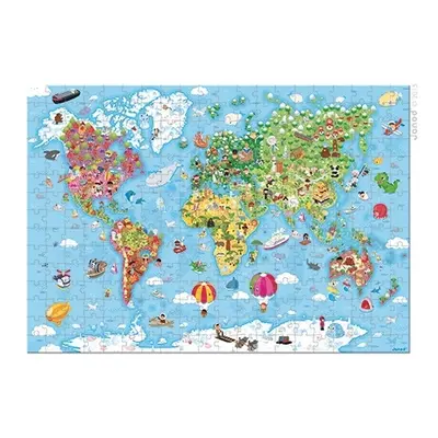 MAPA ŚWIATA puzzle w walizce 300 el.