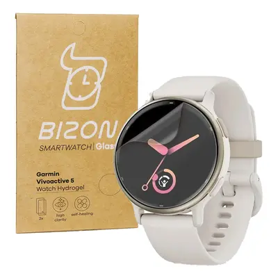 Folia hydrożelowa na ekran Bizon Glass Watch Hydrogel do Garmin Vivoactive 5, 2 sztuki