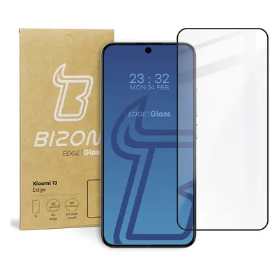 Szkło hartowane Bizon Glass Edge 2 do Xiaomi 13 / Xiaomi 14, czarne