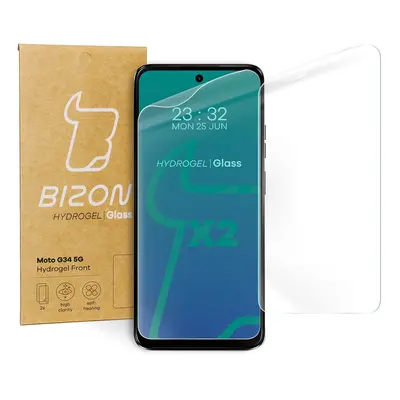 Folia hydrożelowa na ekran Bizon Glass Hydrogel Front do Motorola Moto G34 / G45 5G, 2 sztuki