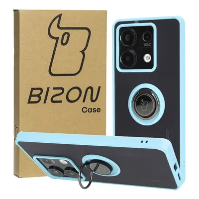 Etui z uchwytem na palec Bizon Case Hybrid Ring do Xiaomi Redmi Note 13 5G, przydymione z jasnon