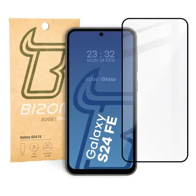 Szkło hartowane Bizon Glass Edge 2 do Galaxy S24 FE 5G/ A36 5G / A56 5G, czarna ramka