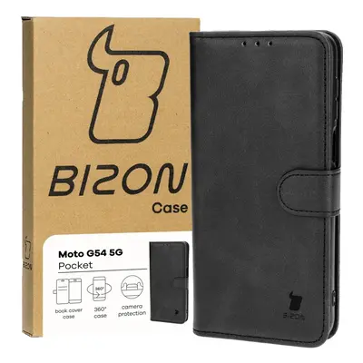 Etui z klapką Bizon Case Pocket do Motorola Moto G54 5G, czarne