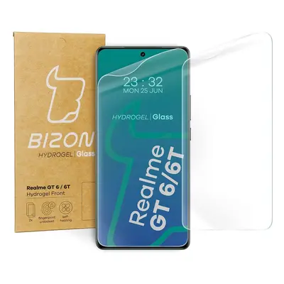 Folia hydrożelowa na ekran Bizon Glass Hydrogel Front do Realme GT 6 / 6T, 2 sztuki